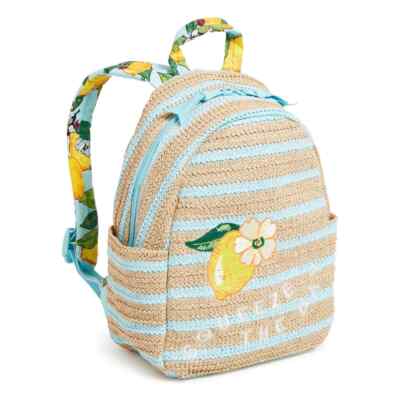 Vera Bradley Straw Compact Backpack Lemon Grove NWT Squeeze  display picture 1