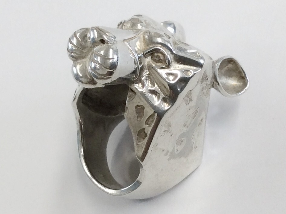 Large Sterling Silver Leopard Statement Ring Size… - image 3