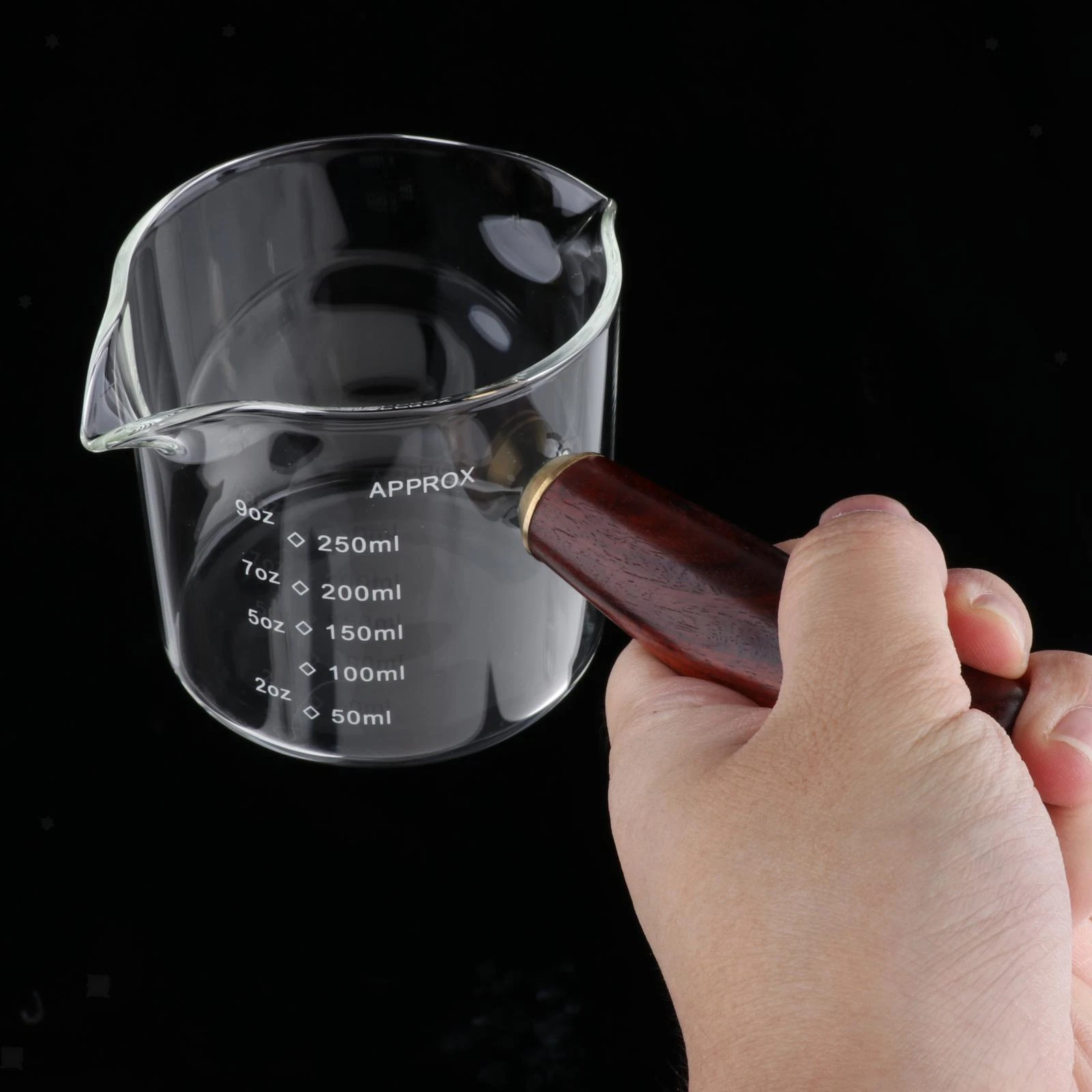 Espresso Measuring Glass Jug Cup Espresso Accessories Double Spouts Versatile