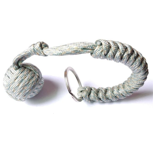 Monkey Keychain Fist Steel Ball Paracord Strength Durable Outdoor Backpack - Picture 4 of 30