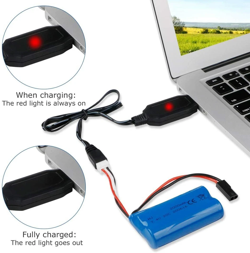 7,4v 2000mah 20c Lipo Akku Für Mjx T640 F39 F49 T39 Rc Flugzeug Syma 822 Rc Auto - Bild 3 von 4