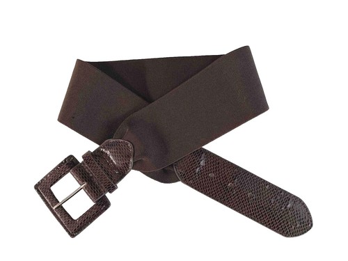 NWT Frye Wide Dark Brown Leather Grommet belt - Style DC864C  display picture 1