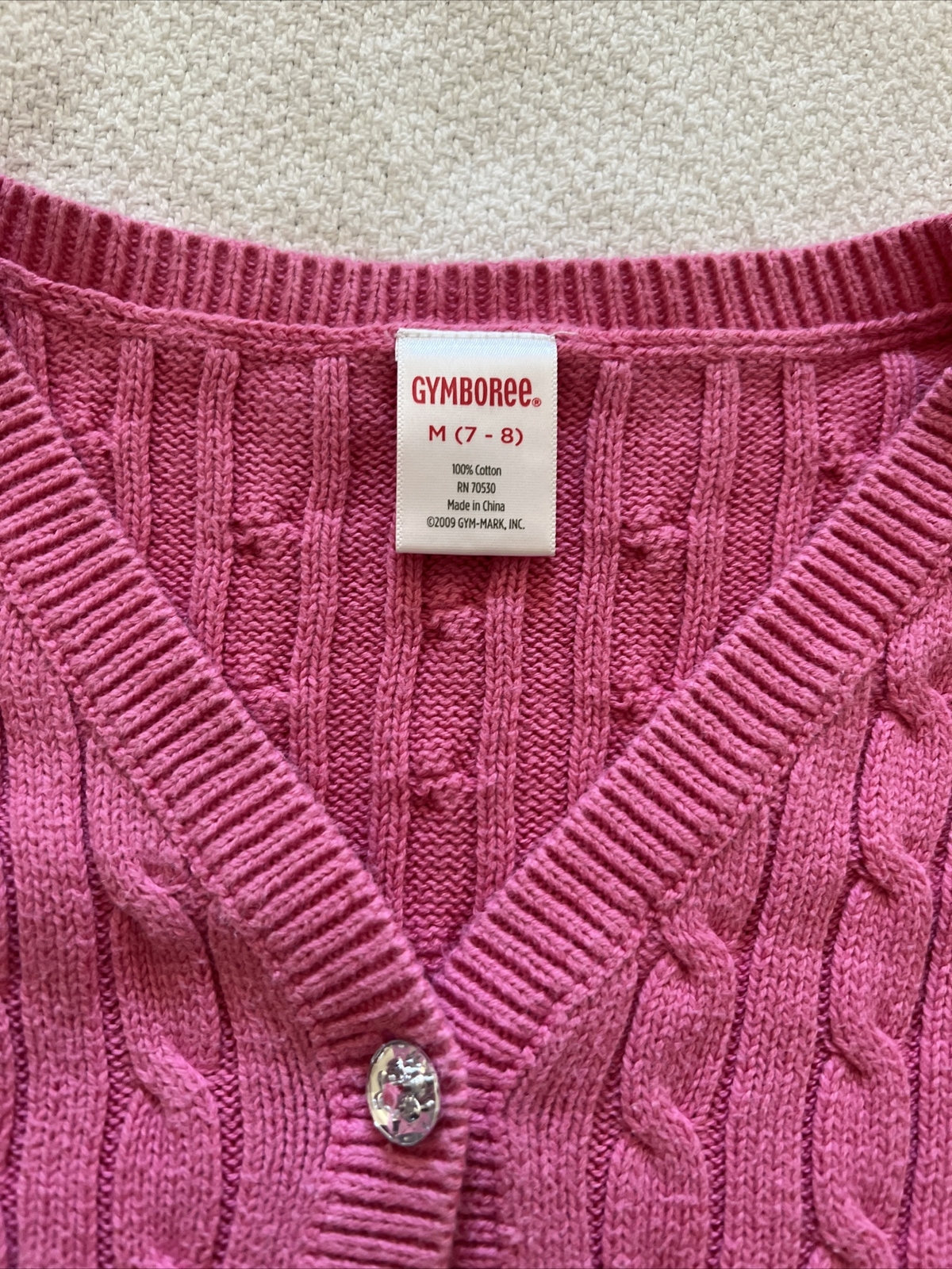 GYMBOREE GIRLS SHORT SLEEVE PINK SWEATER SIZE M 7-8 | eBay