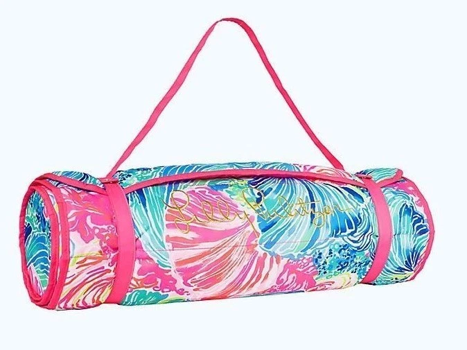 New in BOX Lilly Pulitzer BEACH ROLL UP MAR Beach Please Pink Blue  - Image 2 of 4