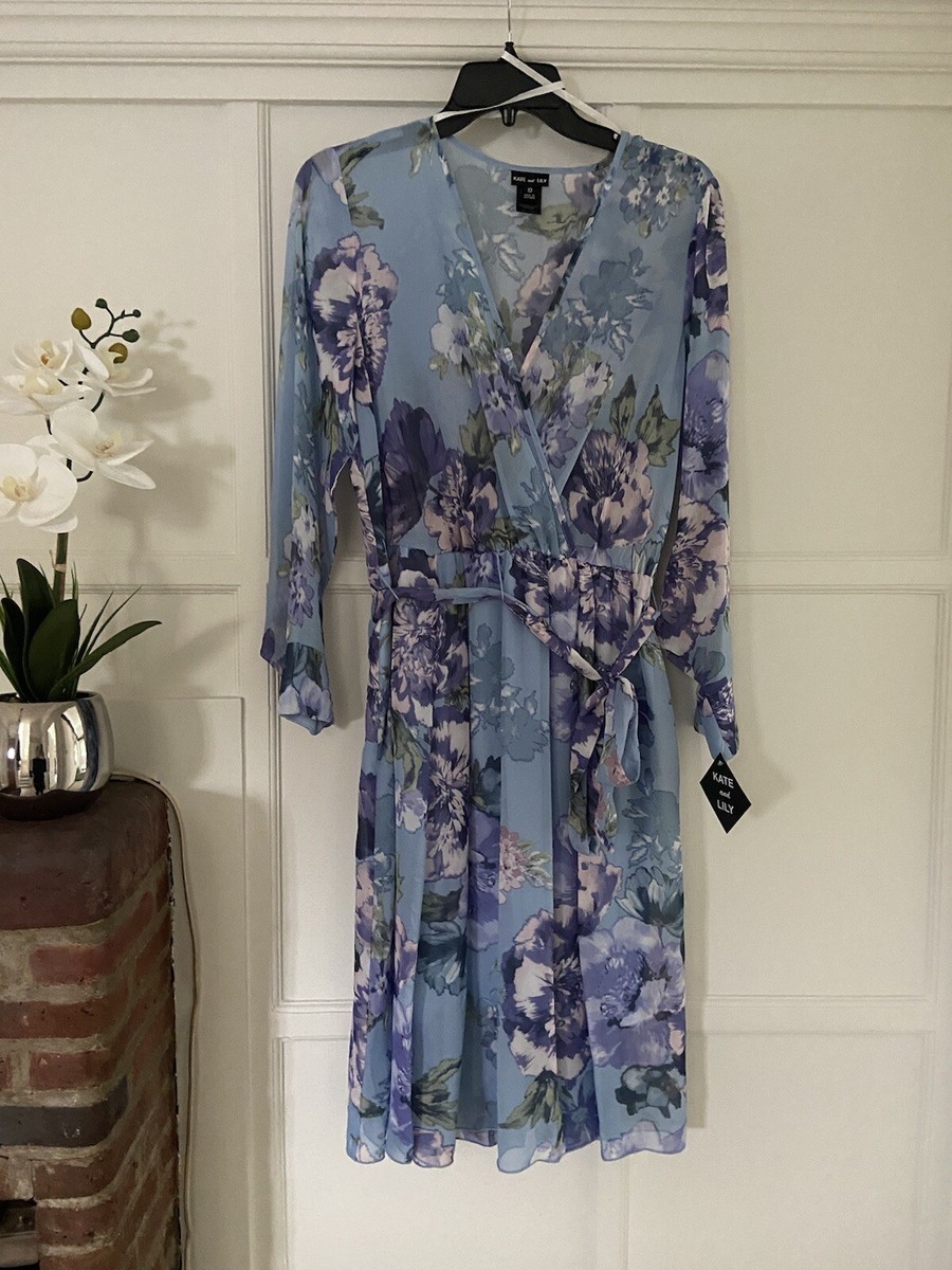 Kate And Lily Blue Floral Dress BNWT Wedding Christening Size UK