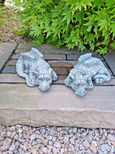 Gartenfigur Gartendrache 22.5cm Drache Figur, Figur Deko Drache, Süsser