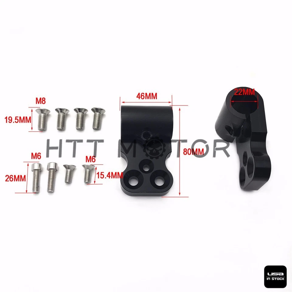Juego de placa adaptadora y manillar con clip para Yamaha MT-07 FZ-07 2014-2017 Titan Foto 2 de 4