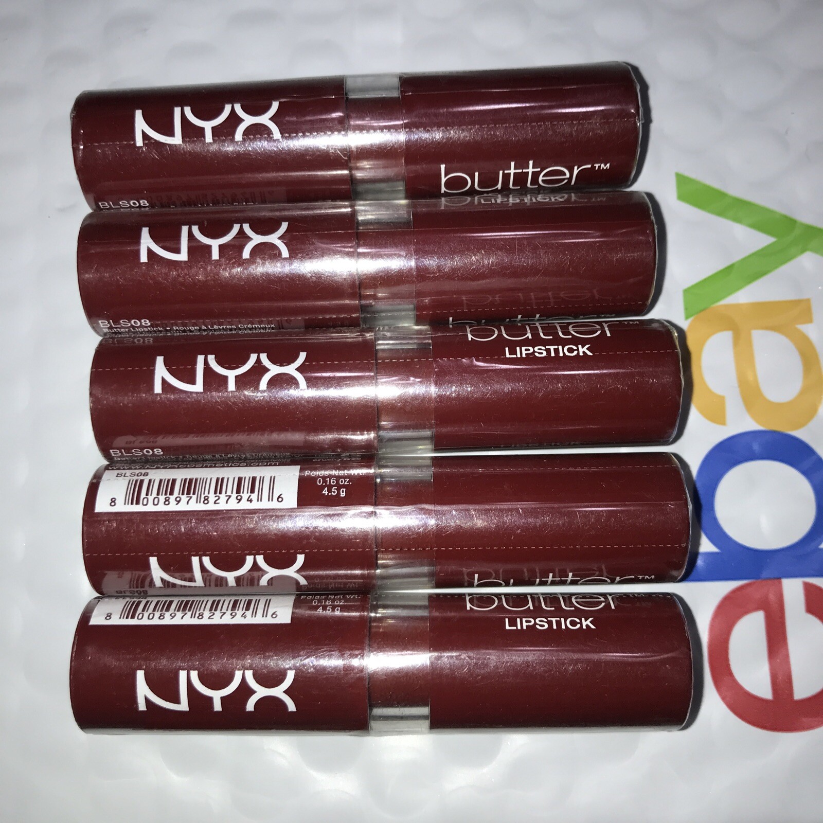 5 tube lot NYX BUTTER LIPSTICK BLS08 AFTERNOON HEAT sealed