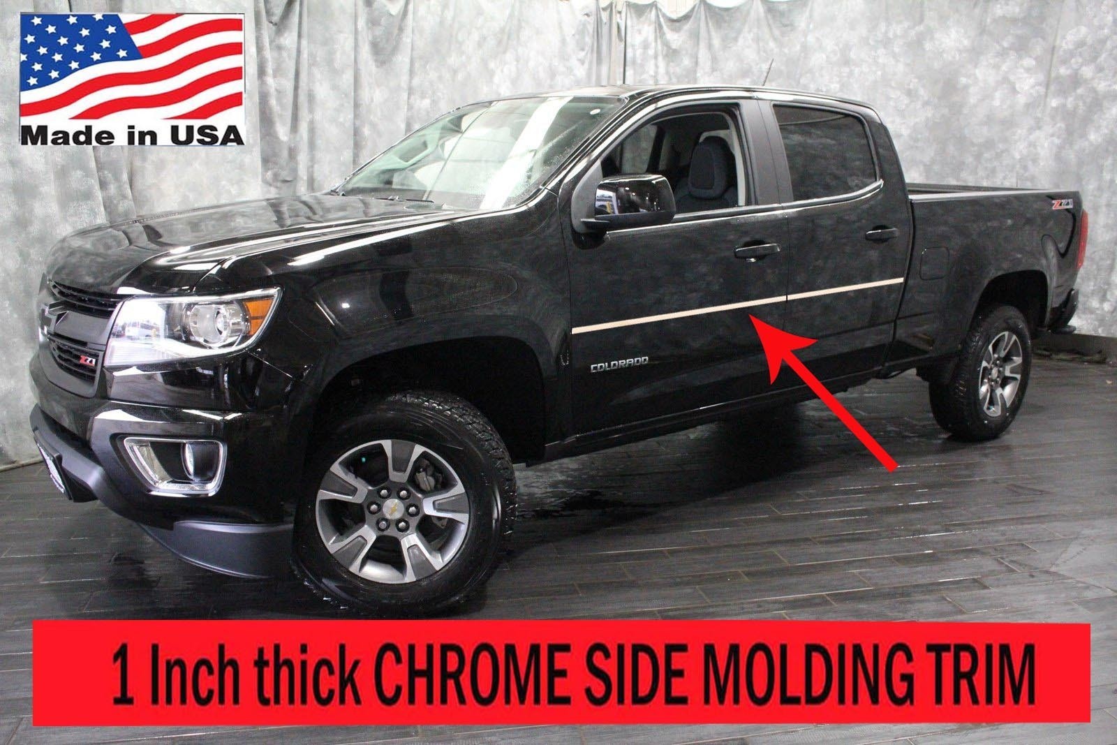 Flexible Chrome Side Door Molding Rocker Panel Trim Kit For GMC Yukon 2000-2006