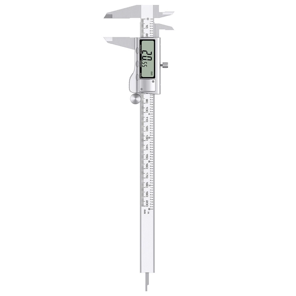 B33C Digital Messschieber Schieblehre 0-200mm 8" LCD Edelstahl Messschieber - Bild 2 von 4