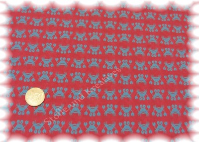 Carl Crabbie Baumwolle Popeline rot Hilco 50 cm Kinderstoff Webware  Meterware