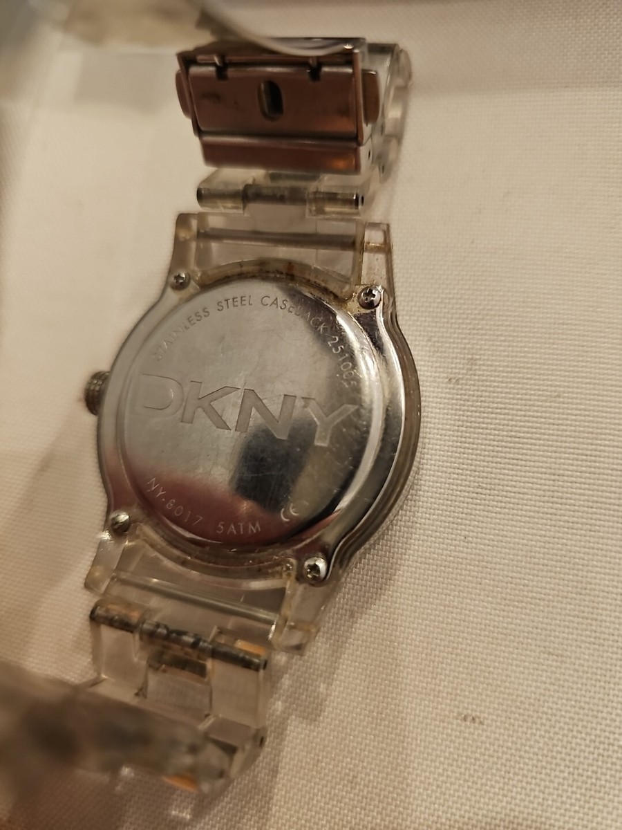 DKNY NY8017 Watch Fine DKNY Silver Tone Stone Set Wristwatch - Etsy main image 4
