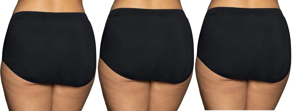 3 Pairs Vanity Fair Beyond Comfort BRIEF Modal 13251 pick Color / Size ~ 6 7 8 9 - Image 3 of 4
