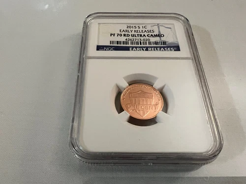 2015-S  LINCOLN CENT EARLY RELEASE NGC PF70 RD U.C. BLUE LABEL "TOP POP"
