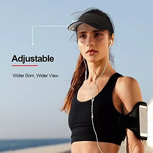 Sun Visor Cap with Peak, adjustable strap - Summer, sports, golf, tennis Cotton~ - Picture 14 of 33