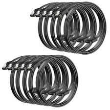 SATA Cable III 0.6FT 10-Pack 7-Pin Straight Angle Connector 6Gbps SATA Data C...