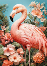 Cherry Pazzi Think Pink 1000 piece flamingo jigsaw puzzle