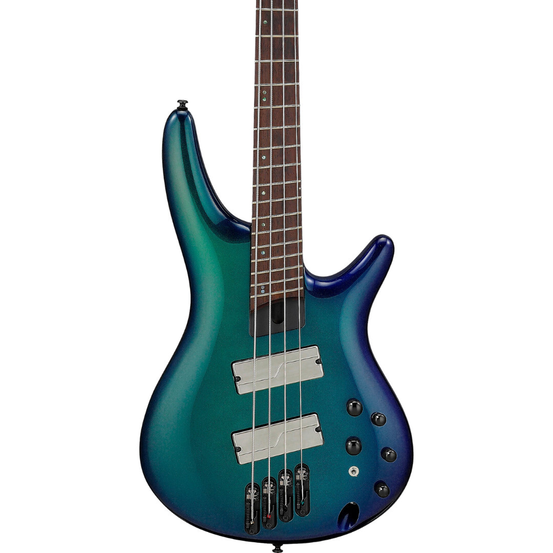 Многогранный 4-струнный электробас Ibanez SRMS720, синий Хамелеон
