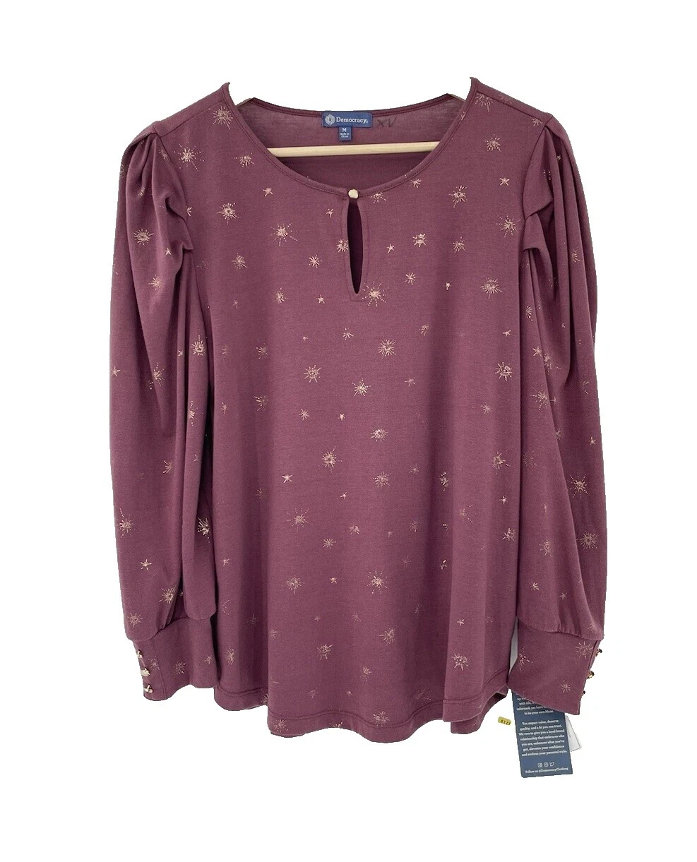 Long Sleeve Geometric Tops for Women