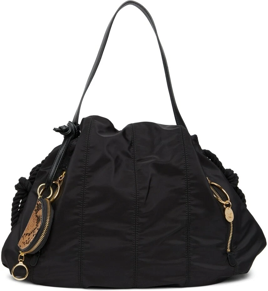 SEE BY CHLO Black Small Flo Tote Bag B2407