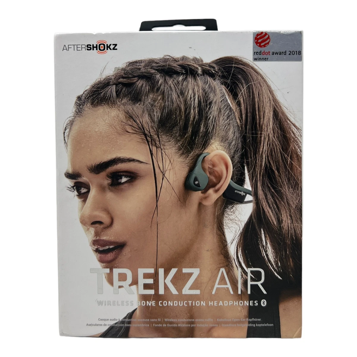 AfterShokz AS650 Trekz Air Wireless Bone Conduction Headphones Forest Green OPEN