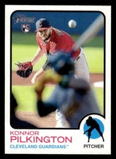 2022 Topps Heritage #633 Konnor Pilkington Rookie Card Cleveland Guardians