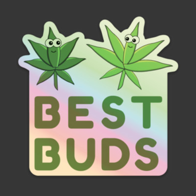 Best Buds Holographic Sticker