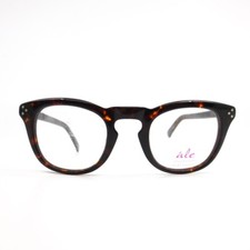 Ale by Alessandra 618-1 Tortoise Round Horn Rim Eyeglasses Frame 51[]18 135 mm