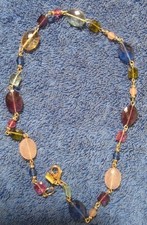 Multi Colored Bead 18" Necklace and 7" Bracelet Set