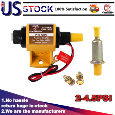 17301 Universal 2-4.5 PSI Micro Electric Fuel Pump 12V 30GPH For Gasoline E85 US