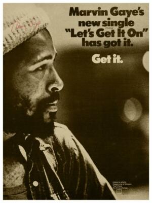 Marvin Gaye - 24'' POSTER  - Lets Get It On - SIGNED MOTOWN R&B Soul AMAZING art