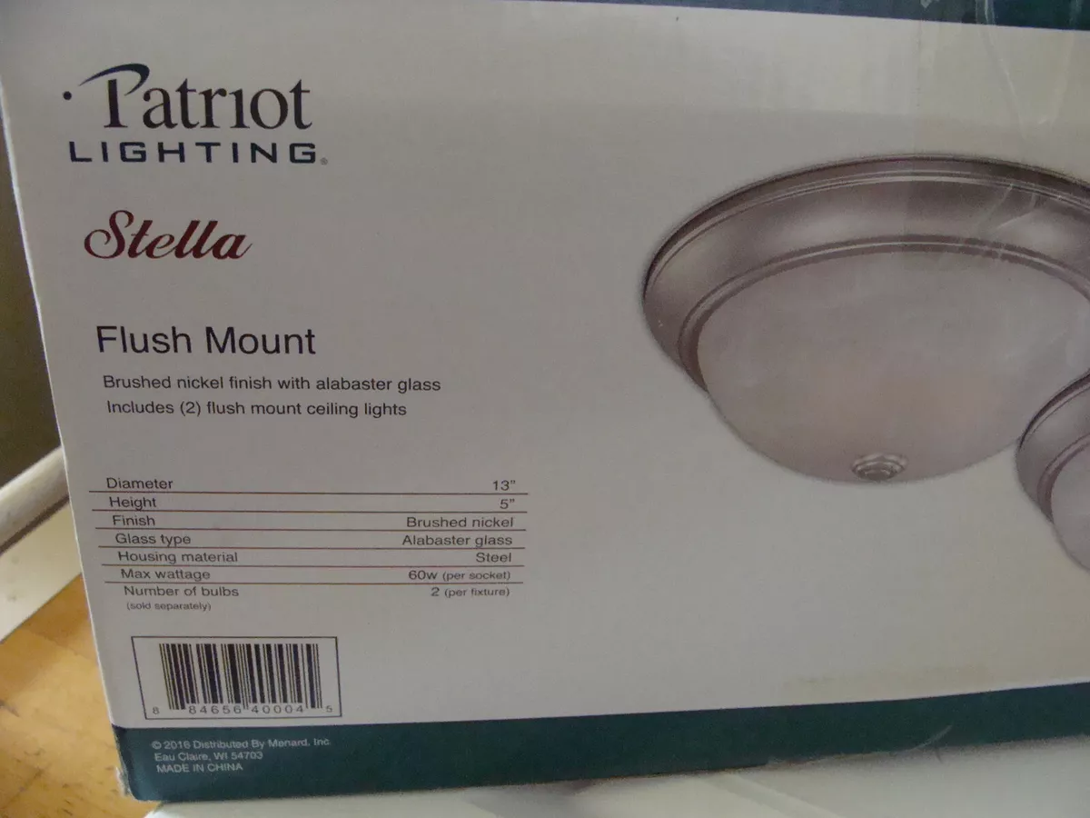 One Ceiling Light Fixture Patriot Lighting Stella Flush Mount 13