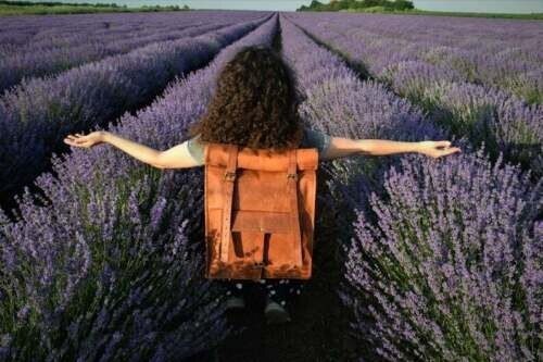 Vintage Genuine Leather Shoulder Sling Backpack for Men Travel Rucksack  -image