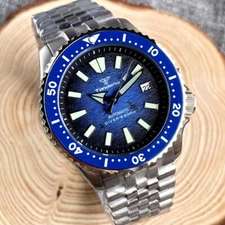 20ATM Diving Tandorio 41mm Sapphire Glass Black Blue Dial NH35A Auto Men Watch