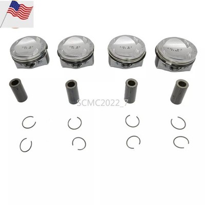 4 Pcs Pistons & Rings Set Φ23mm 06K107065BL For VW Golf Tiguan