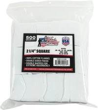 Pro-Shot Premium Gun Cleaning Patches – 100% Cotton 2 1/4 Patches, WHITE 