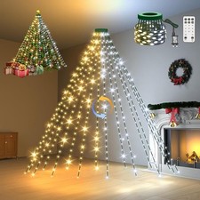 Warm White + Cool White Christmas Tree Lights, 480 LED 2.4M × 16 Strands Colour