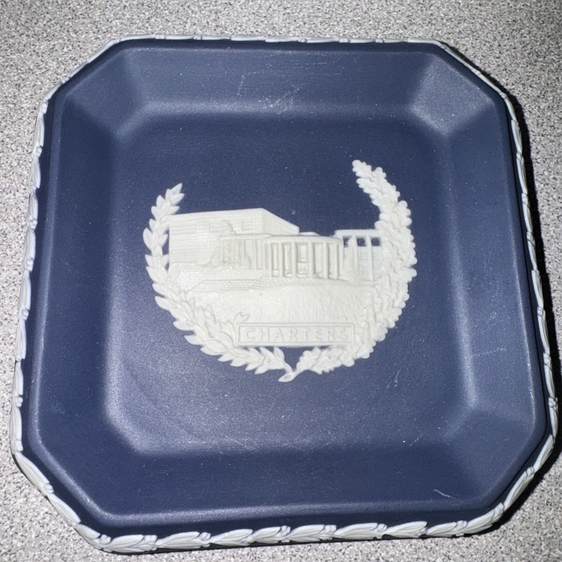 Wedgwood Jasperware (Portland Blue ) Square Dish DeBeers Group -Charter