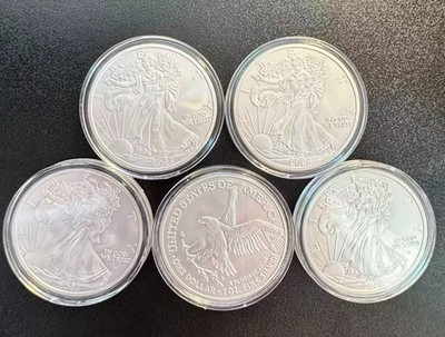 Lot of 5 - 2026 1 0z .999 Fine American Eagle $  Cion BU
