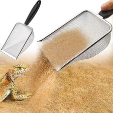 Stainless Steel Reptile Sand Shovel Reptile Bedding Sifter Habitat Maintenance