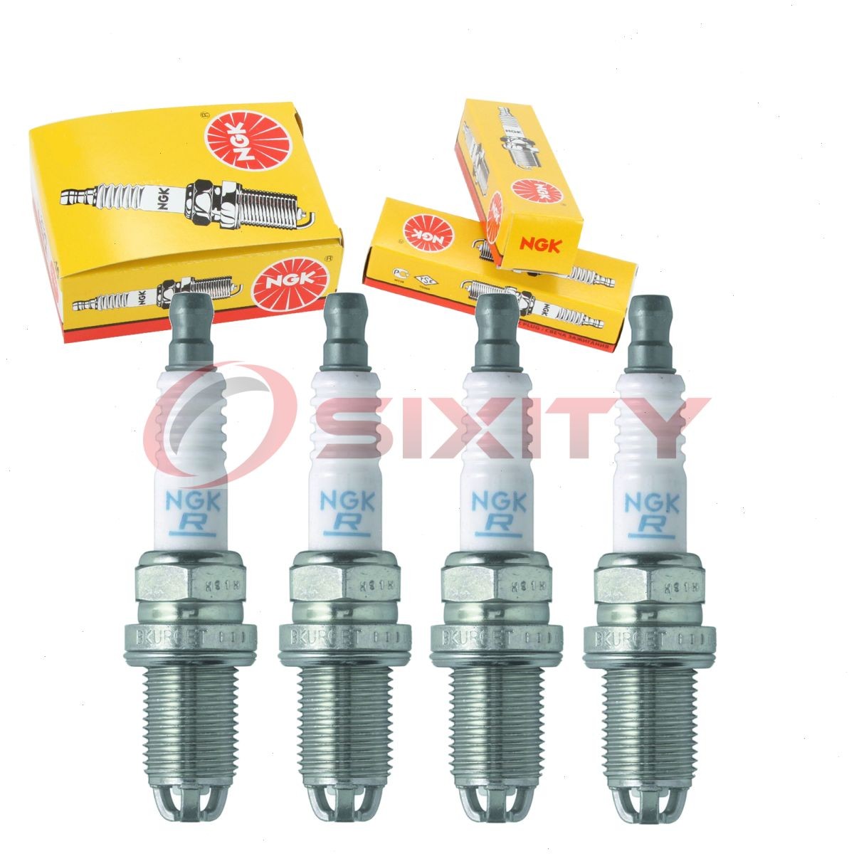 4 pc NGK 6992 BKUR6ETB Standard Spark Plugs for 46550991 0046550991 Ignition ti