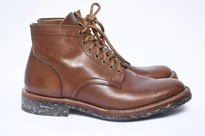 RARE Dr. Sole RAW Cord Brown leather Chukka Laced Moc Toe Ankle Boots Mens 9