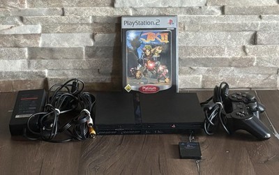 Sony PlayStation 2 Slim (Schwarz) Komplettpaket mit Spiel 