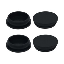 4PCS 32mm Rubber Hole Plugs for Round Holes Black Filler Door Screw Hole Plug...