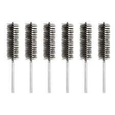 6pcs Pipe Cleaners Brush Set 1.26 Inch Stainless Steel Bristles for Tube Silver