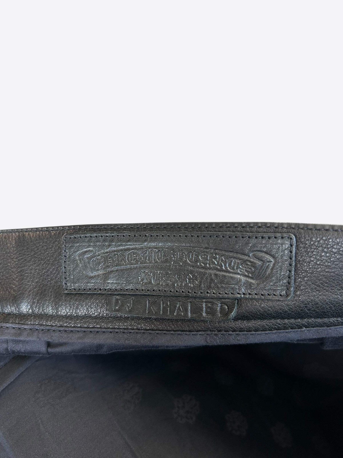 Chrome Hearts Black & Multicolor Star Patch Leather Pants image 3