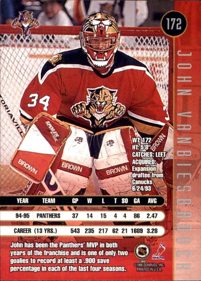 1995-96 LEAF RC Base Singles Stars 🥅YOU PICK🥅#166 - #330 Complete Your NHL Set - Image 4 of 4