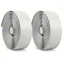 NASTRO MANUBRIO BICICLETTA DA CORSA SIMIL CARBONIO BICI VINTAGE RETRO - BIANCO