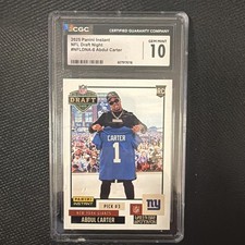 2025 Panini Instant NFL Draft Night Abdul Carter #NFLDNA-8 (RC) Gem mint 10