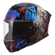 Ls2 Rapid Iii Zombie Motorcycle Helmet Gloss Black Blue Red Large Ls2 Rapid Iii Zombie Motorcycle Helmet Gloss Black Blue Red Large